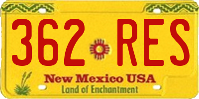 NM license plate 362RES