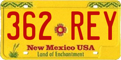 NM license plate 362REY