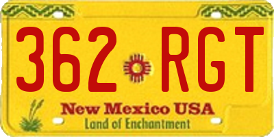 NM license plate 362RGT
