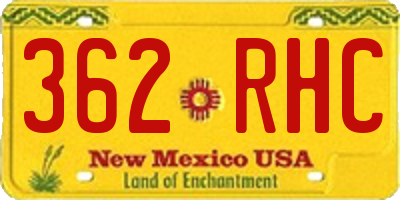 NM license plate 362RHC
