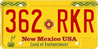 NM license plate 362RKR