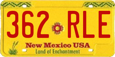 NM license plate 362RLE