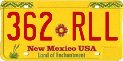 NM license plate 362RLL