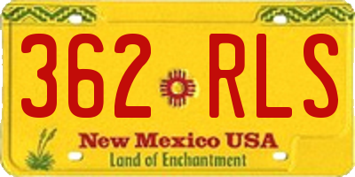 NM license plate 362RLS