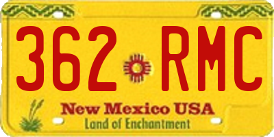 NM license plate 362RMC