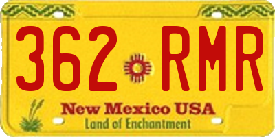 NM license plate 362RMR
