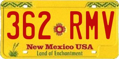 NM license plate 362RMV