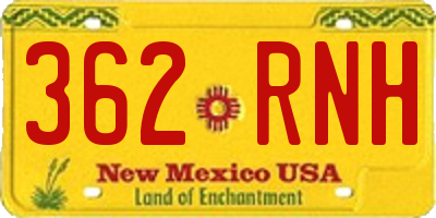 NM license plate 362RNH