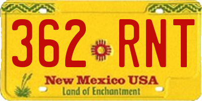 NM license plate 362RNT