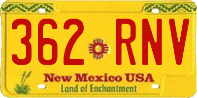 NM license plate 362RNV