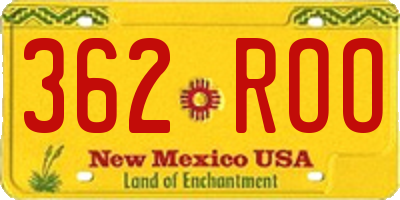 NM license plate 362ROO