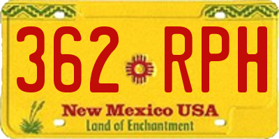 NM license plate 362RPH