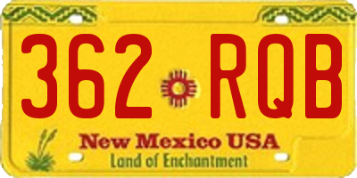 NM license plate 362RQB