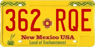 NM license plate 362RQE