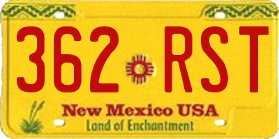 NM license plate 362RST