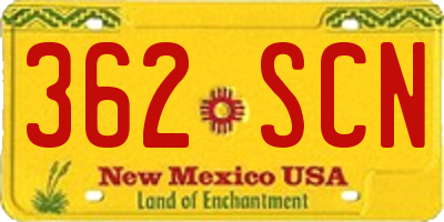 NM license plate 362SCN