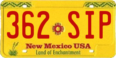 NM license plate 362SIP
