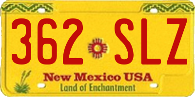 NM license plate 362SLZ