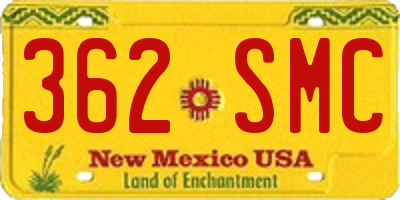 NM license plate 362SMC