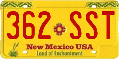 NM license plate 362SST