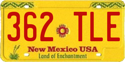 NM license plate 362TLE