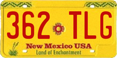 NM license plate 362TLG