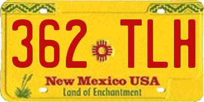NM license plate 362TLH