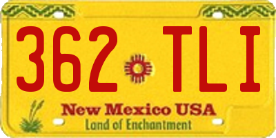 NM license plate 362TLI
