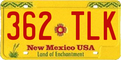 NM license plate 362TLK