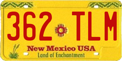 NM license plate 362TLM