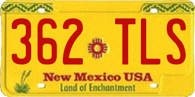 NM license plate 362TLS