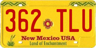 NM license plate 362TLU