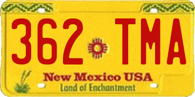 NM license plate 362TMA
