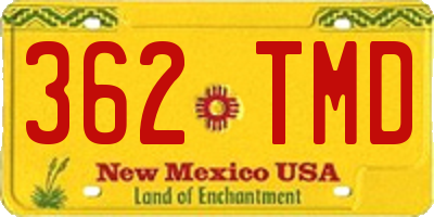 NM license plate 362TMD