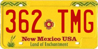 NM license plate 362TMG