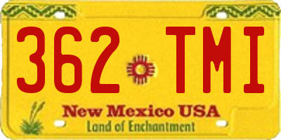 NM license plate 362TMI