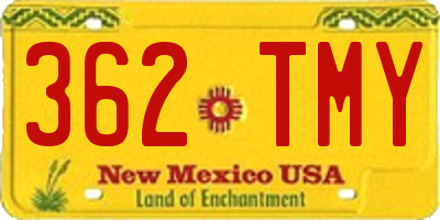 NM license plate 362TMY