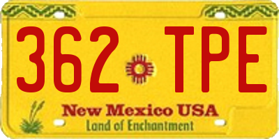 NM license plate 362TPE