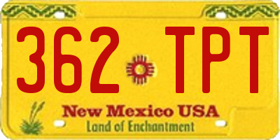 NM license plate 362TPT