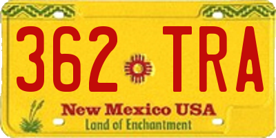 NM license plate 362TRA