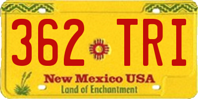 NM license plate 362TRI