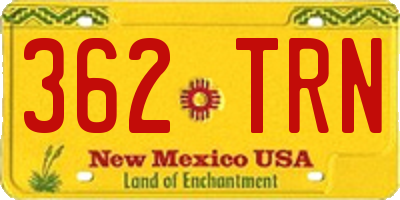 NM license plate 362TRN