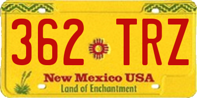 NM license plate 362TRZ