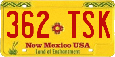 NM license plate 362TSK