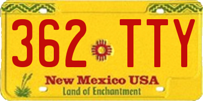 NM license plate 362TTY
