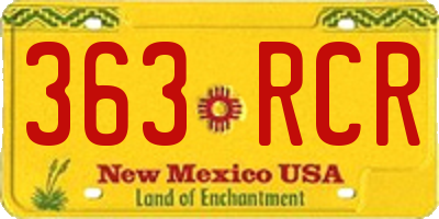 NM license plate 363RCR