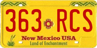 NM license plate 363RCS