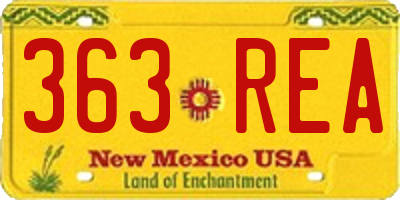 NM license plate 363REA