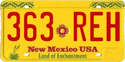 NM license plate 363REH