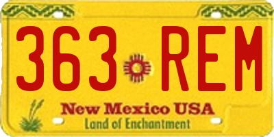 NM license plate 363REM